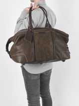 Sac De Voyage Cabine Joseph Cuir Arthur & aston Marron marco 18-vue-porte