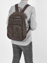 Sac  Dos Business Joseph Cuir Arthur & aston Marron marco 16-vue-porte