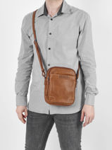 Cross Body Tas Joseph Leder Arthur et aston Bruin joseph 8-vue-porte