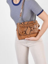 Sac  Main M Ninon Python Lancel Marron ninon A09370-vue-porte