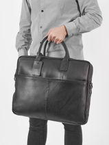 Documententas Max Vintage Worker Leder Burkely Zwart vintage 22-vue-porte