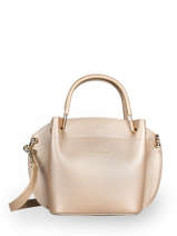 Sac  Main Foulonne Double Cuir Lancaster Beige foulonne double 18