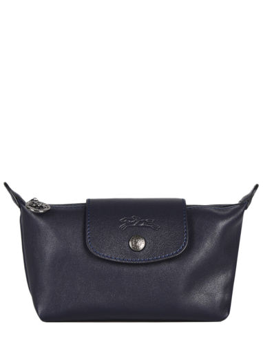 Longchamp Le pliage cuir Pochette Bleu