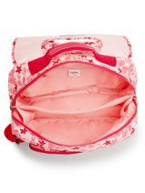 Boekentas 2 Compartimenten Kipling Roze back to school / pbg PBG21092-vue-porte