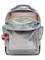 Sac  Dos Class Room 2 Compartiments Kipling Argent back to school / pbg PBGI4053-vue-porte