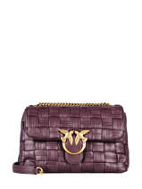 Cross Body Tas Love Bag Weave Leder Pinko Violet love bag weave 1P22JW