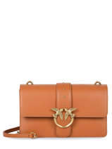 Sac Bandoulire Classic Love Bag Icon Simply Cuir Pinko Marron love bag icon 1P22JH