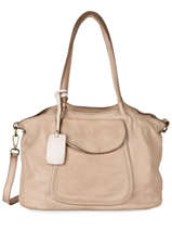 Schoudertas Dewashed Leder Milano Beige dewashed DE20073