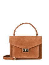 Sac  Main Velvet Cuir Milano Marron velvet VE21061G