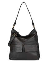 Sac  Main Cow Cuir Basilic pepper Noir cow BCOW44