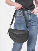 Sac Banane Caviar Cuir Milano Noir caviar CA21123-vue-porte