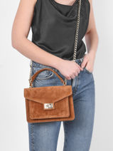 Sac  Main Velvet Cuir Milano Marron velvet VE21061G-vue-porte