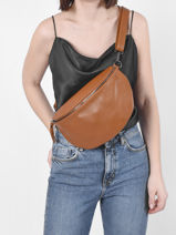Sac Banane Milano Marron caviar CA21123-vue-porte