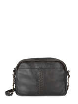 Sac Bandoulire Cow Cuir Basilic pepper Noir cow BCOW45