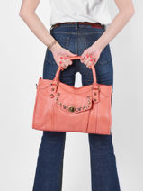 Schoudertas Galaxy Leder Basilic pepper Oranje galaxy BGAX03-vue-porte
