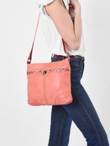 Cross Body Tas Galaxy Leder Basilic pepper Oranje galaxy - 00BGAX04-vue-porte