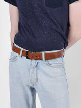 Ceinture Homme Cuir Tommy hilfiger Marron belt AM0847Z-vue-porte
