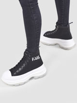 Platform Sneakers Luna Art Deco Karl lagerfeld Zwart women KL42951-vue-porte