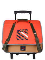 Cartable  Roulettes 2 Compartiments Ikks Orange army 43526