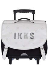 Cartable A Roulettes 2 Compartiments Ikks Argent lucy in the sky 43818