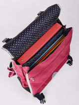 Cartable A Roulettes 2 Compartiments Ikks Bleu st germain des pres 42822-vue-porte