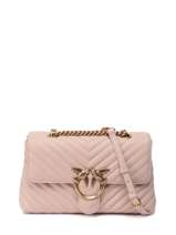 Sac Bandoulire Lady Love Bag Puff Quilt Cuir Pinko Rose love bag puff 1P22JR