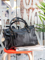 Sac Port Main Cow Cuir Basilic pepper Noir cow BCOW22