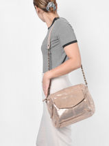 Cross Body Tas Naina Leder Pieces Zwart naina 17122474-vue-porte
