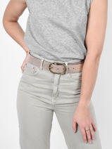 Damesriem Leder Pieces Zwart laura 17125486-vue-porte