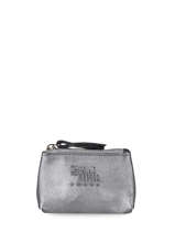 Porte-monnaie Metallic Cuir Basilic pepper Argent metallic BMET93