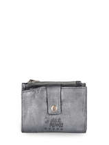 Porte-monnaie Metallic Cuir Basilic pepper Argent metallic BMET94