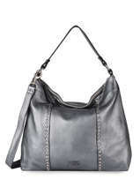 Sac  Main Metallic Cuir Basilic pepper Argent metallic BMET40