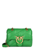 Cross Body Tas Mini Love Bag Puff Maxi Quilt Leder Pinko Groen love bag puff 1P22JD