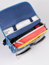 Cartable 2 Compartiments Cameleon Bleu vintage urban PBVBCA35-vue-porte