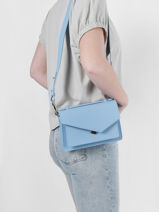 Sac Bandoulire Zo Cuir Lancaster Bleu zoe 10-vue-porte