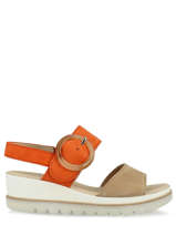 Sandalen met lage sleehak-GABOR