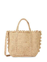 Sac  Main Le Cabas Raffia Pompon Vanessa bruno Beige cabas raphia 75V40435