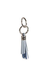 Porte-clefs Pompon Cuir Lancel Bleu charms A08566