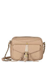 Sac Bandoulire Orelia Cuir Mila louise Beige vintage 3327EX