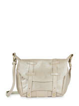 Cross Body Tas Vintage Leder Mila louise Beige vintage 3523X