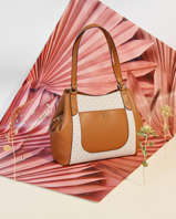 Sac Port paule Molly Logot Michael kors Beige molly S2G6ME3B