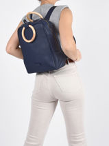 Sac  Dos Succulente  Woomen Bleu succulente WSUC03-vue-porte