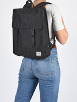 Rugzak Survey Herschel Zwart classics 11057-vue-porte