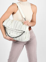 Sac Port paule M K/kushion Karl lagerfeld Blanc k kushion 206W3008-vue-porte