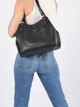 Schoudertas Molly Leder Michael kors Zwart molly S2S6ME3L-vue-porte