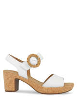 Sandalen met hak leder en kurk-GABOR