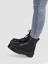 Boots Jadon Soft Pisa En Cuir Dr martens Noir unisex 26378001-vue-porte