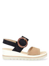 Sandalen met lage sleehak-GABOR