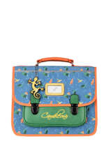 Cartable 1 Compartiment Cameleon Bleu retro DALLOE