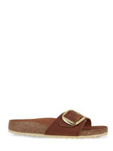 Slippers madrid big buckle uit leder-BIRKENSTOCK